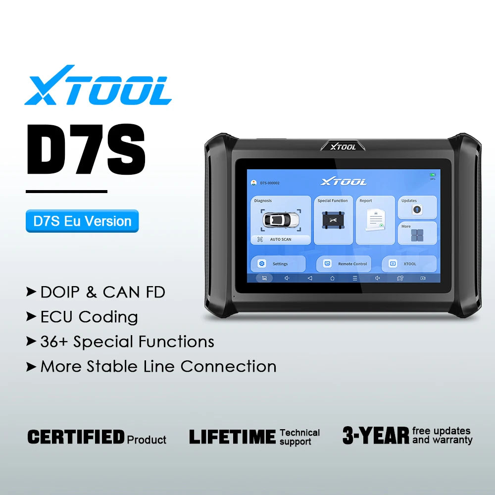 XTOOL D7S Auto Diagnostic Tool with ECU Coding and Resets