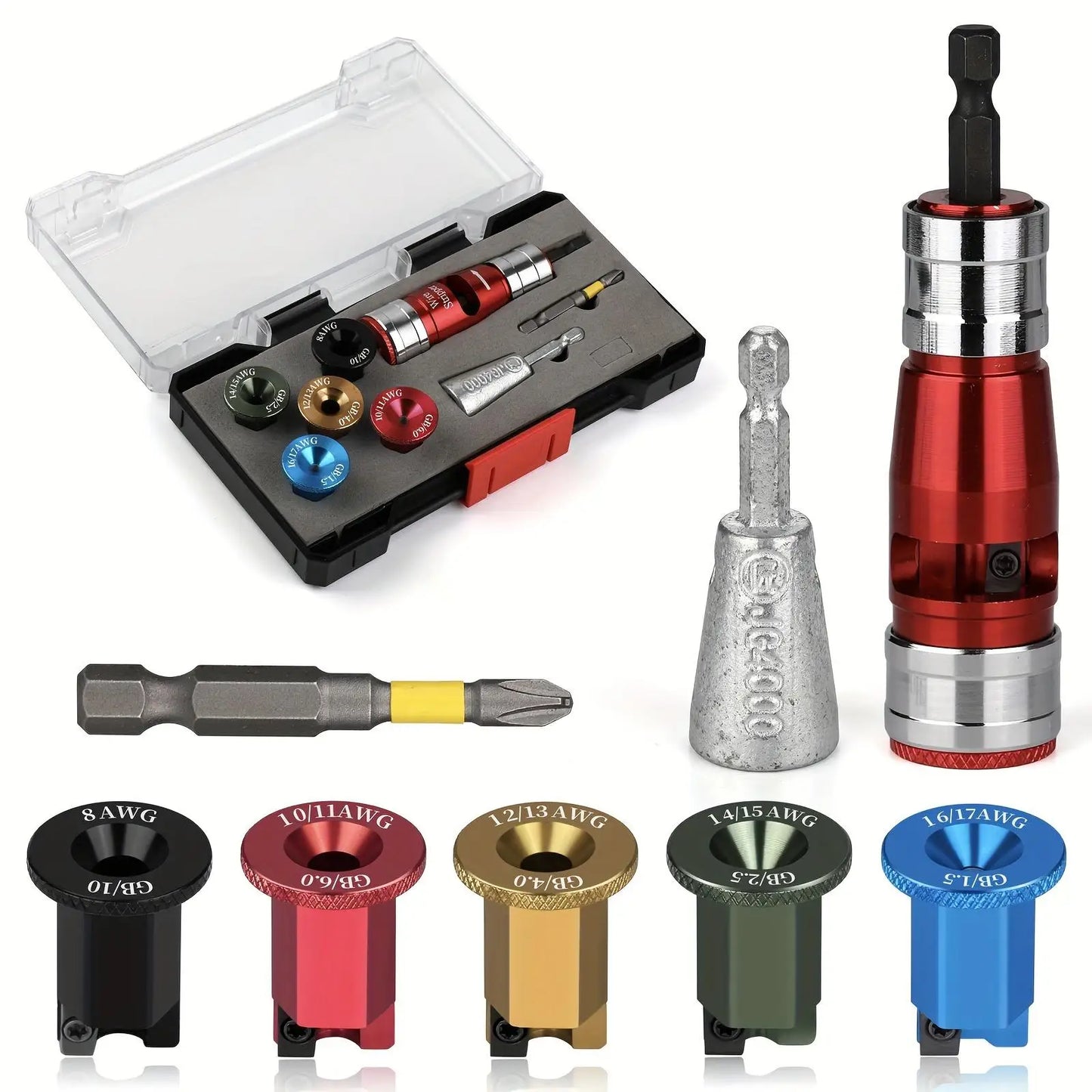 8 In 1 Bit Stripper And Twist Tool Set For Electricians