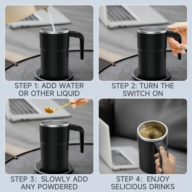 New USB Rechargeable Automatic Magnetic Cup Coffee Mug 380ML