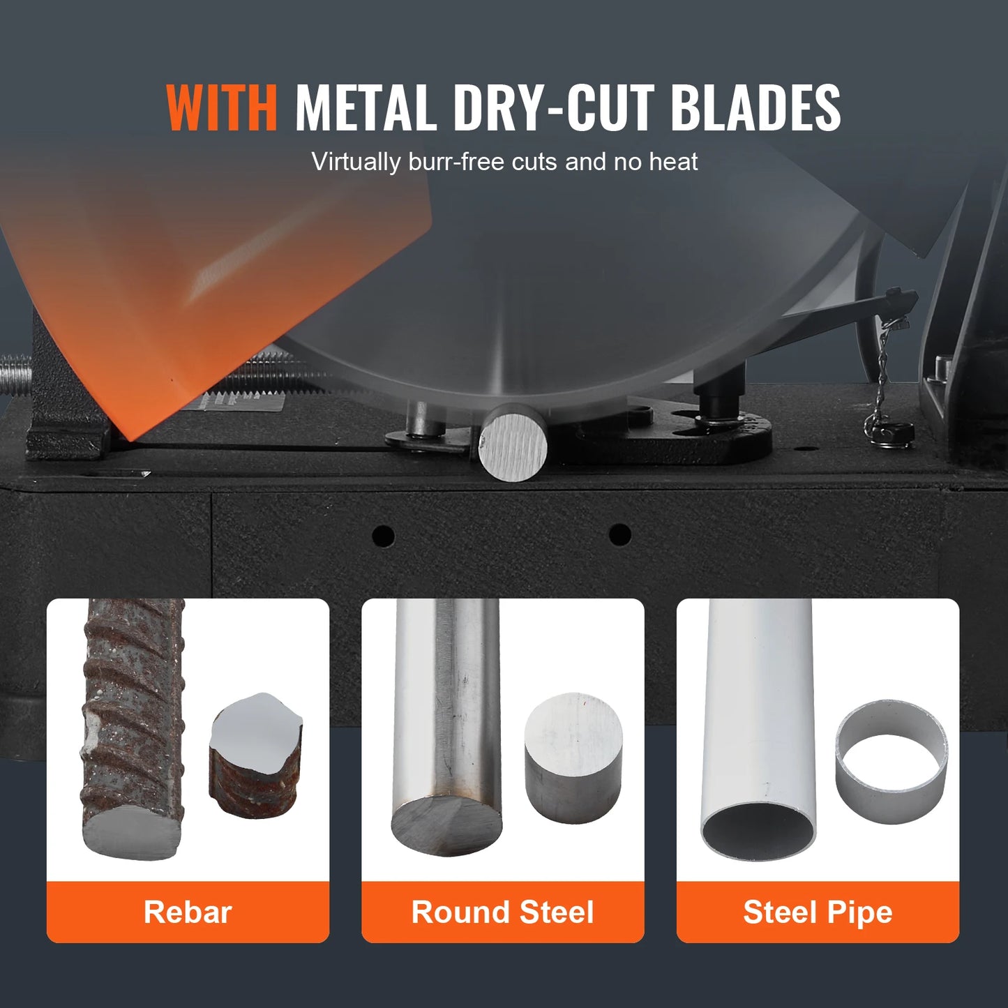 SucceBuy 2800W Chop Saw With Adjustable Fence For Metal Cutting