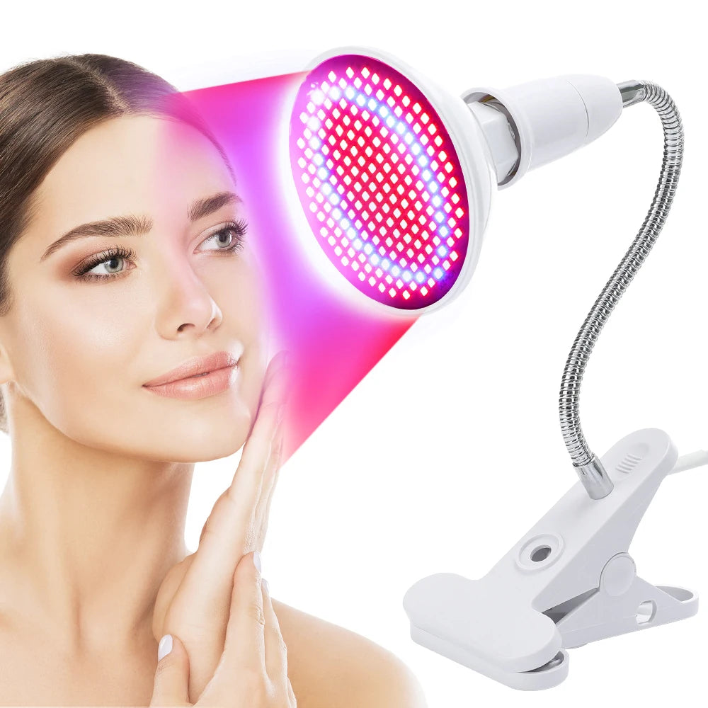 Moajaza 200 LED Infrared Light Therapy Lamp For Skin Care Anti Aging 660nm 850nm