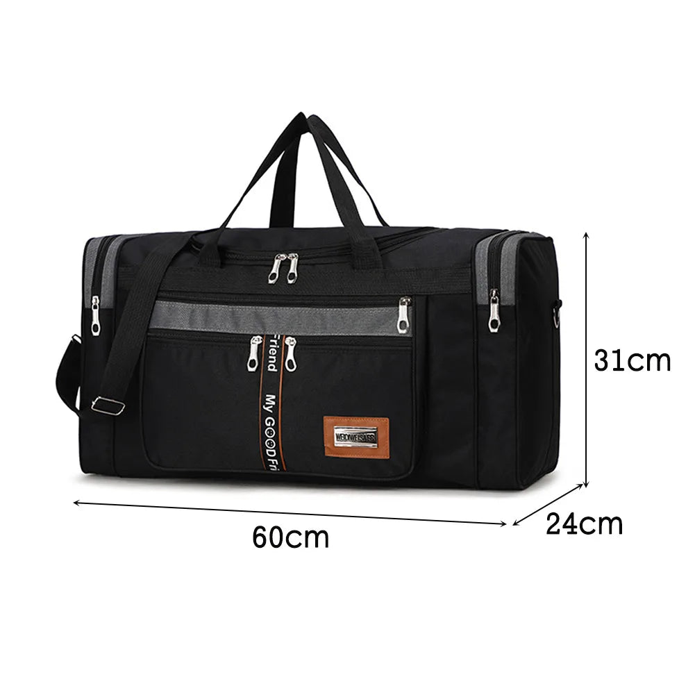 Nylon Travel Duffel Bag Large Capacity Handbag Portable Outdoor Gym Luggage Bag