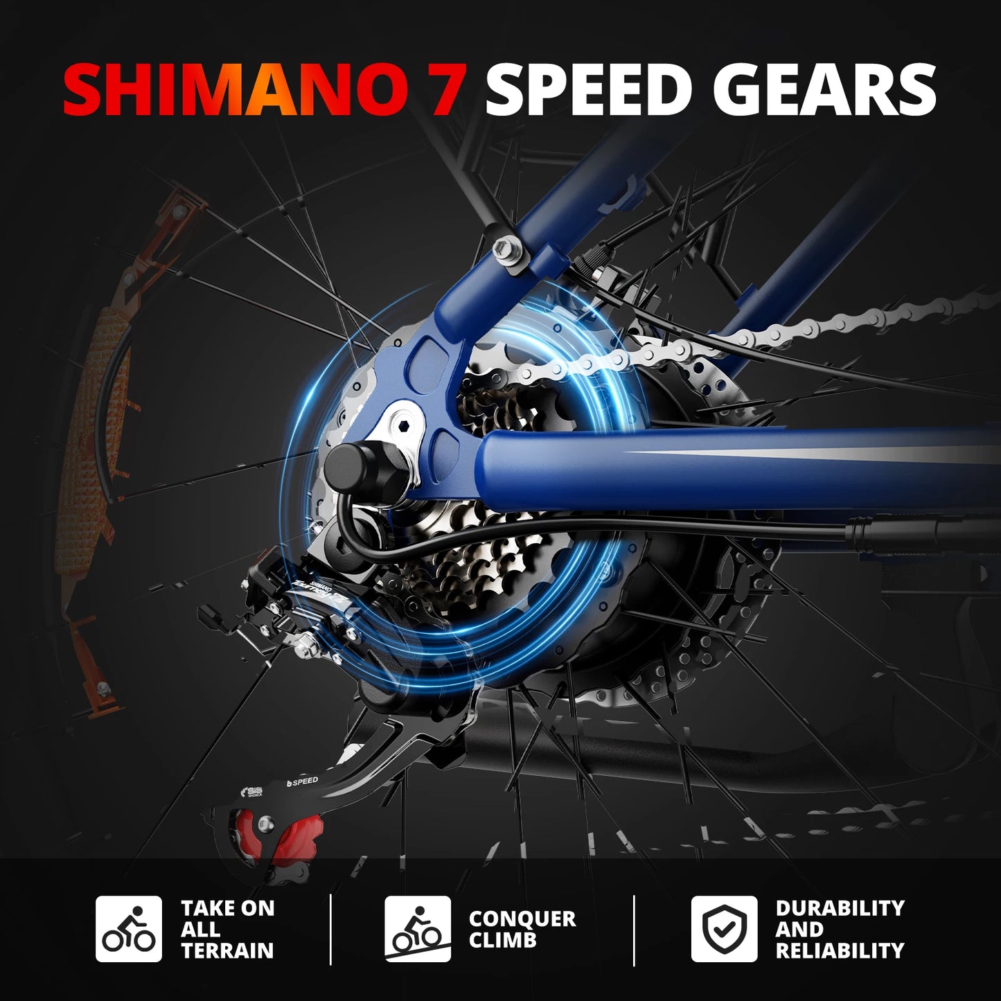 AMYET EB26 Electric Mountain Bike 1500W 28mph Peak