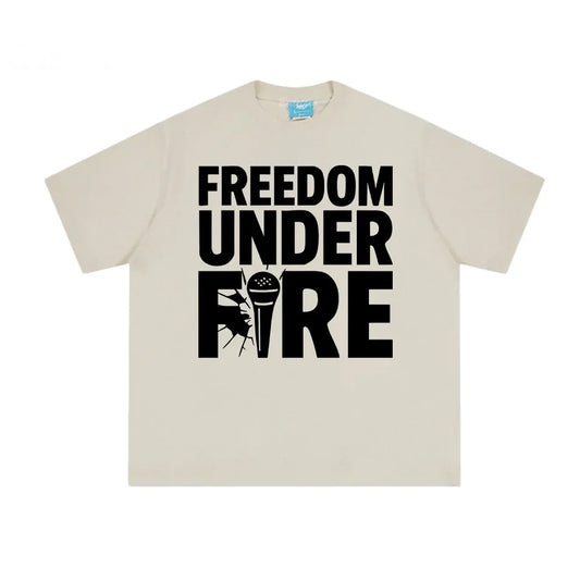 Freedom Under Fire Tee American Charlie Kirk Cotton Shirt