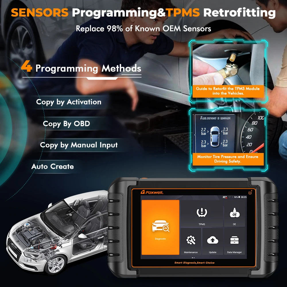 FOXWELL NT809TS TPMS Programming Tool All Systems Scanner