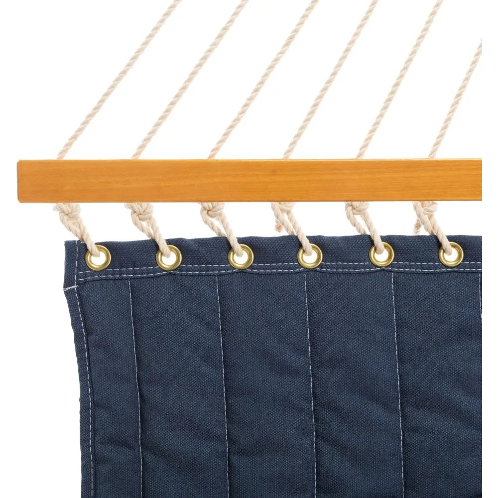 Spectrum Indigo Sunbrella Quilted Hammock with Extension Chains