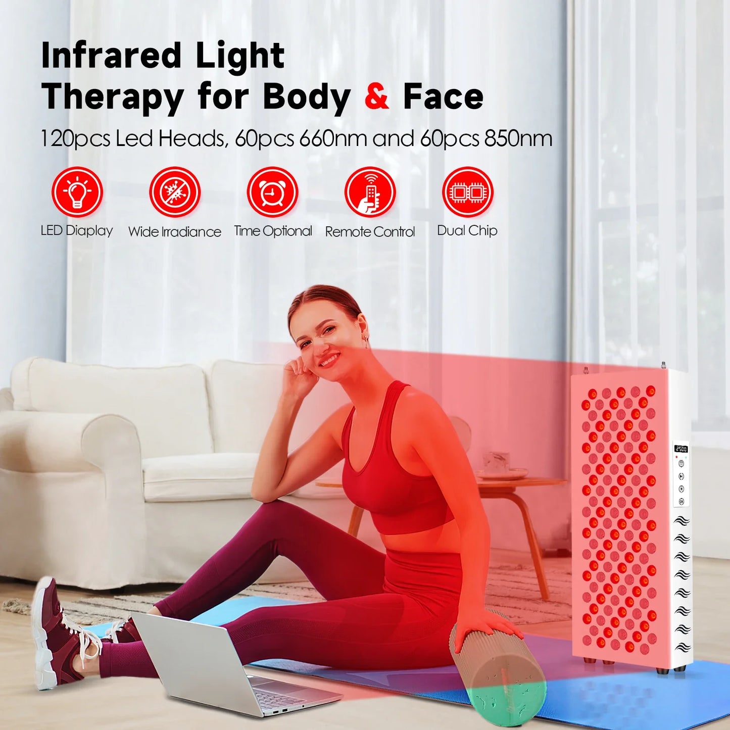 Astarexin Infrared Red Light Therapy Panel For Body And Face