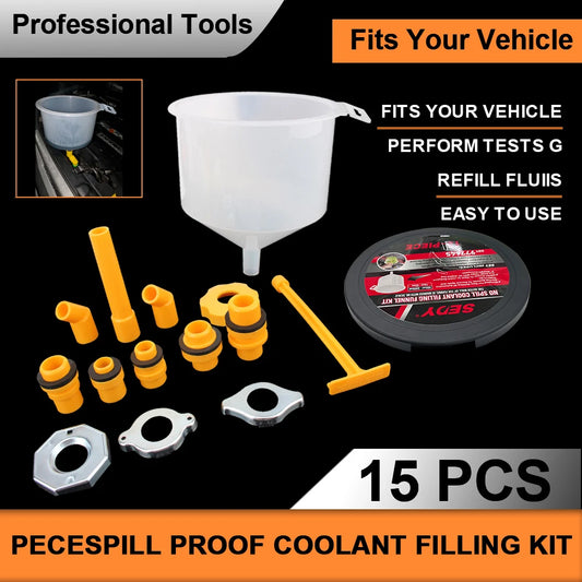 Fit Universal Vehicles 15Pcs Set Oil Tool Filling Kit