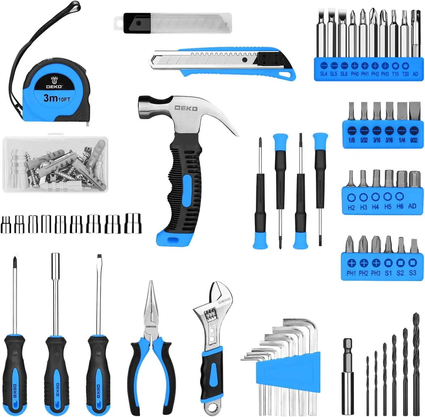DEKO Drill Set: 126 Piece Cordless Drill Tool Kit for Women