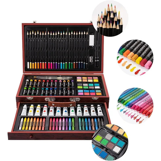Art Supplies Deluxe Wooden Art Set Crafts Drawing Kit