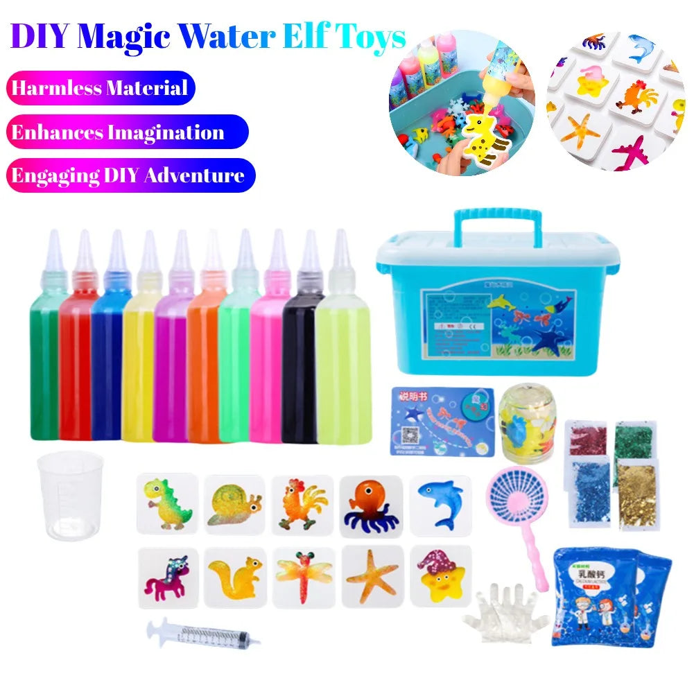DIY Magic Water Elf Toys Kids Handmade Craft Painting Stickers