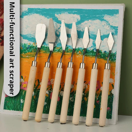 7Pcs/Set Stainless Steel Oil Painting Knives Art Tools