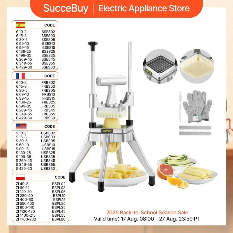 VEVOR Manual Fruit And Vegetable Dicer Cutter Stainless