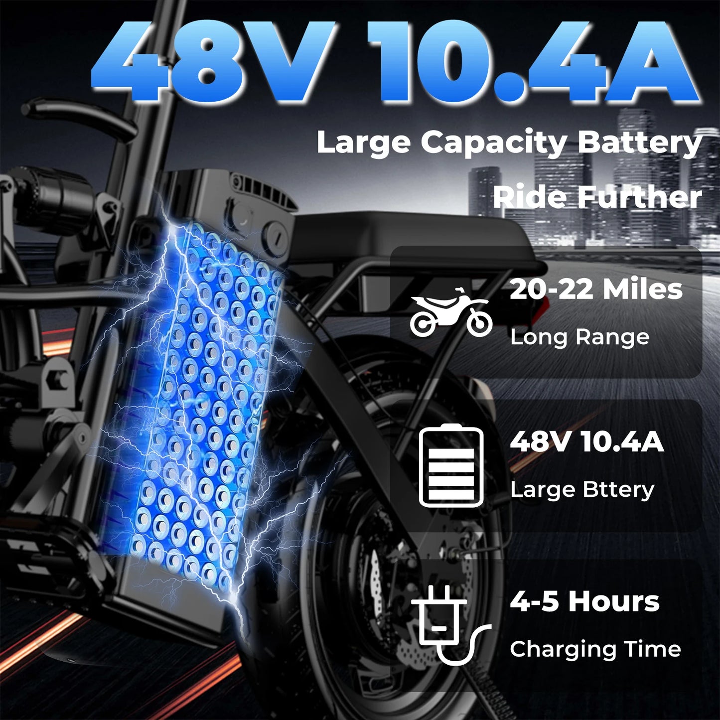 LELEKUA 500W Folding Electric Bike 20 MPH With Removable Battery